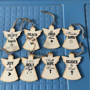 Cream Angel Ornaments Set